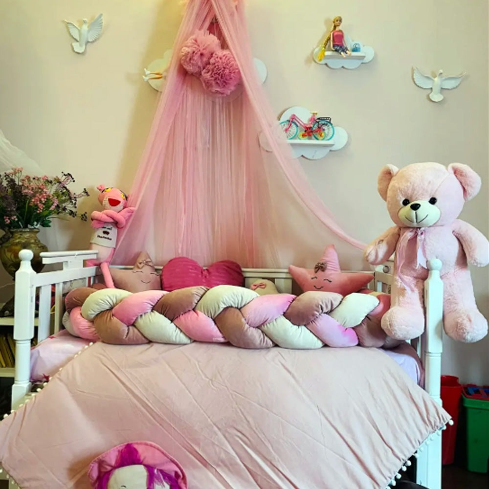 Baby Cot - Bedding Set - Cloud Dark Pink — Baby Cot Bedding price in Pakistan