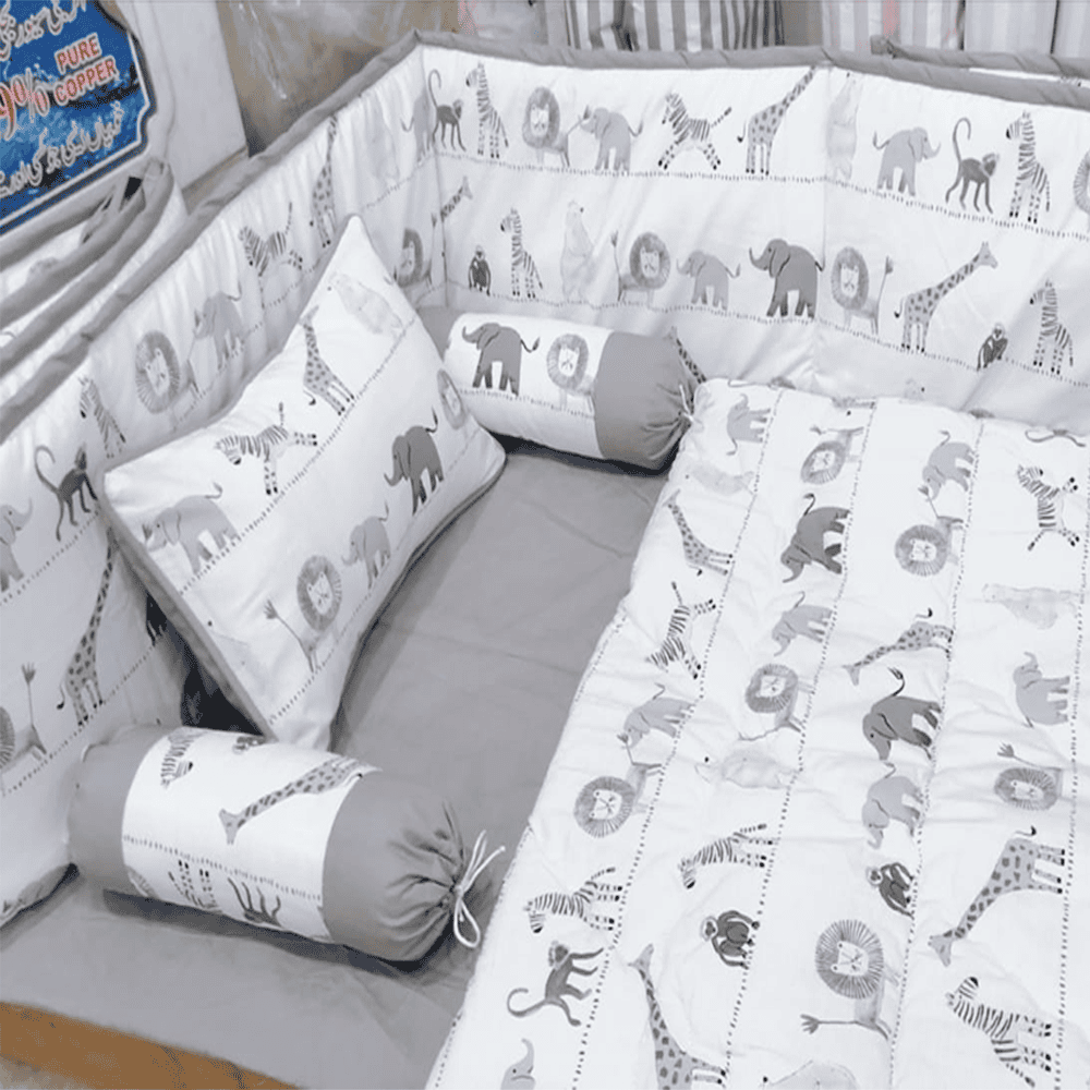 Baby Cot - Bedding Set - Pompous Small Animals — Baby Cot Bedding price in Pakistan