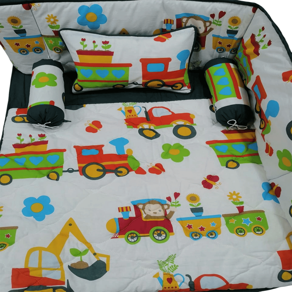 Baby Cot - Bedding Set - Pompous Trucks β Baby Cot Bedding price in Pakistan