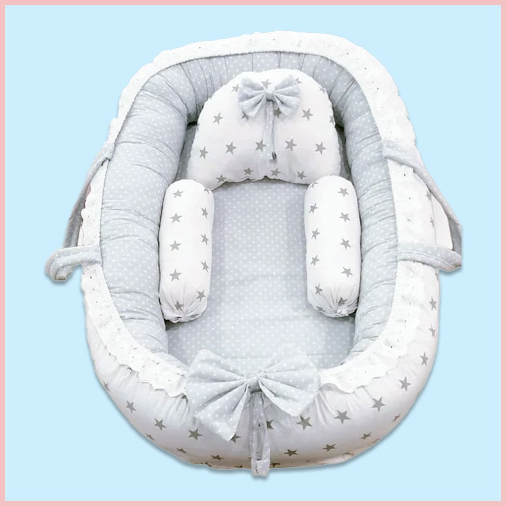 Grey Stars Baby Nest โ Baby Nest price in Pakistan