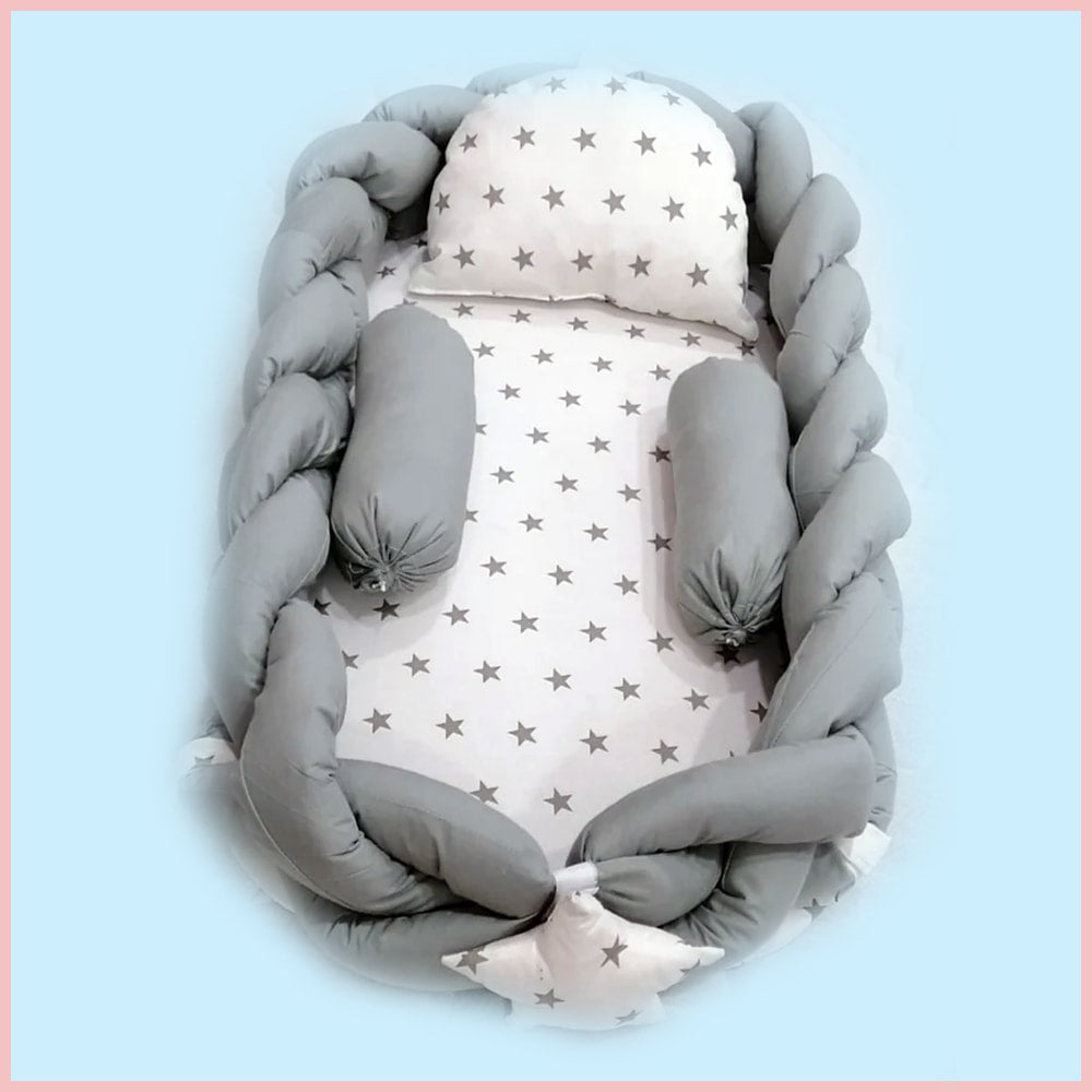 Stars White Grey Baby Nest โ Baby Nest price in Pakistan