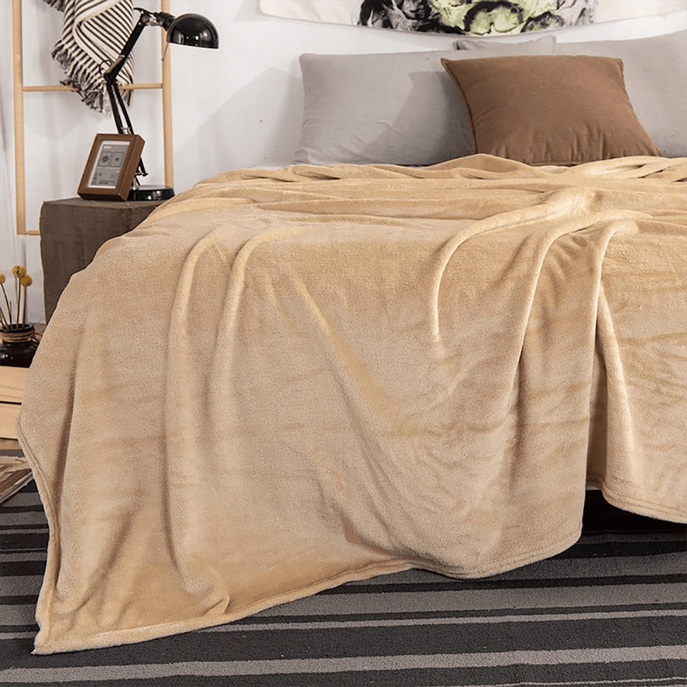 Ultra Soft & Cozy Fleece Blanket – Khaki — view 2