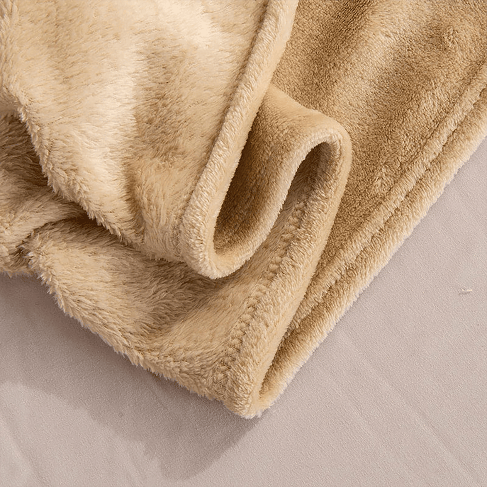 Ultra Soft & Cozy Fleece Blanket – Khaki — view 4