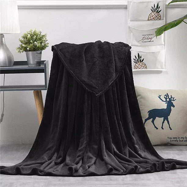 Ultra Soft & Cozy Fleece Blanket – Black — Blankets price in Pakistan