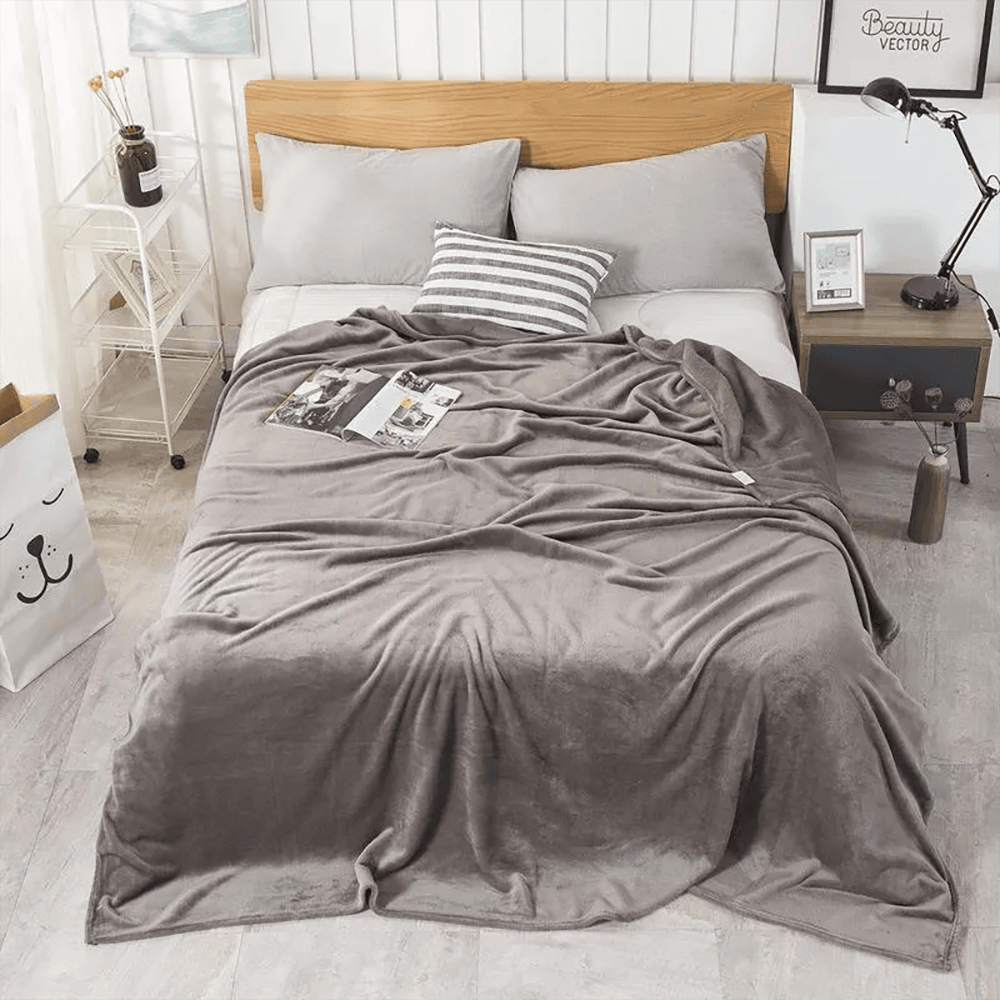 Ultra Soft & Cozy Fleece Blanket – Smoky Brown — Blankets price in Pakistan