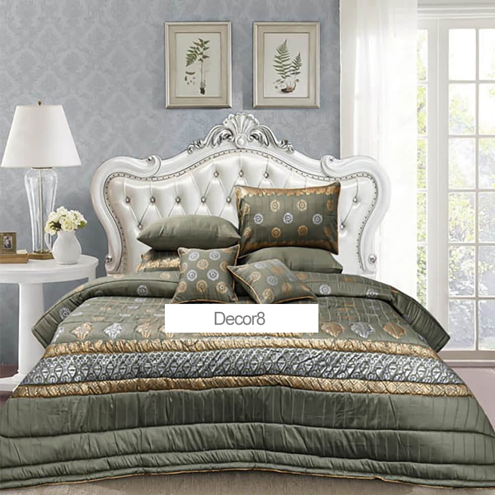 8 Pcs Comforter Set Cotton Sateen Block Printed โ Tribeca โ Bridal Bedding Sets price in Pakistan