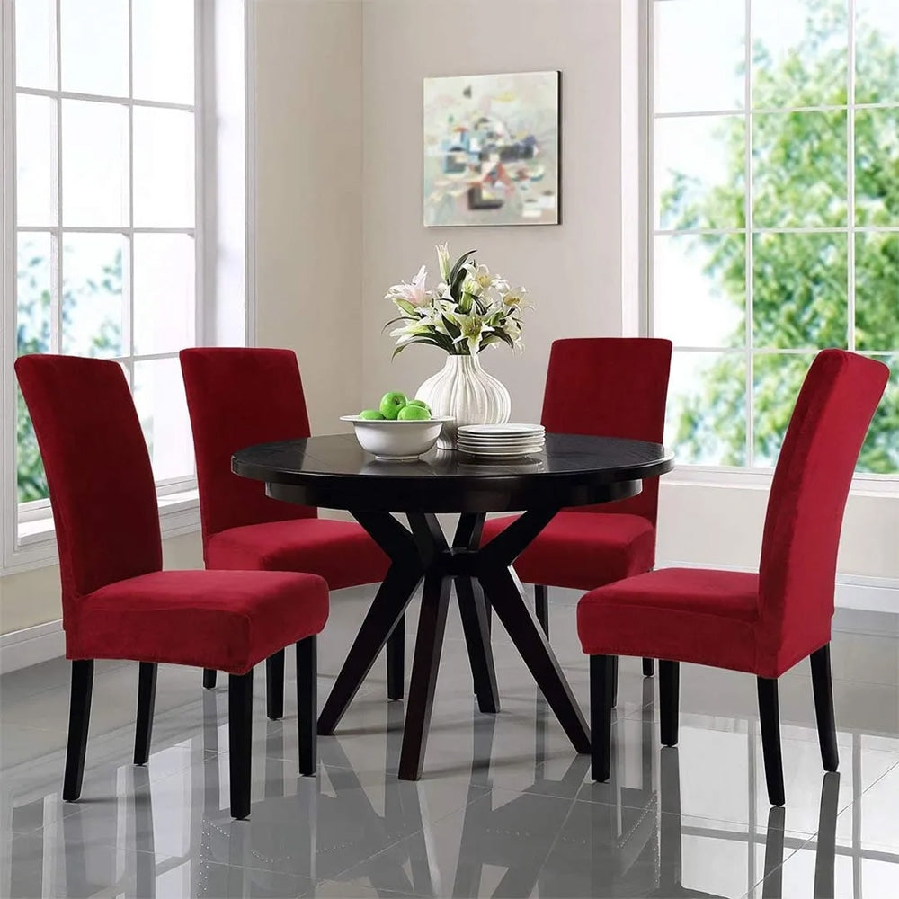 Velvet Chair Cover - Maroon