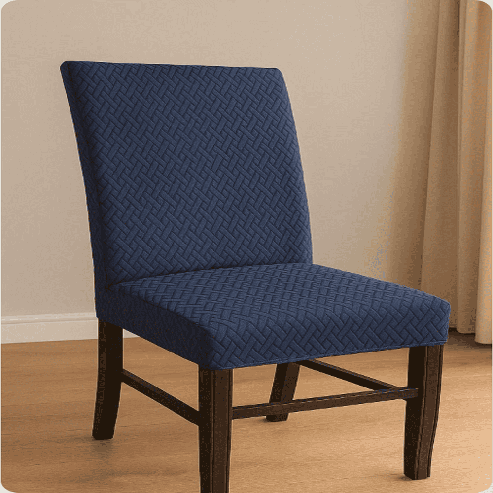 Jacquard Chair Cover - Blue — Chair Covers price in Pakistan