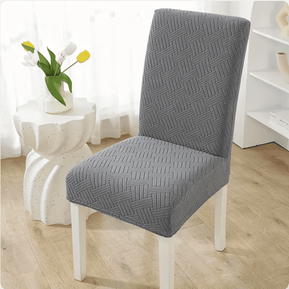 Jacquard Chair Cover - Grey — Chair Covers price in Pakistan