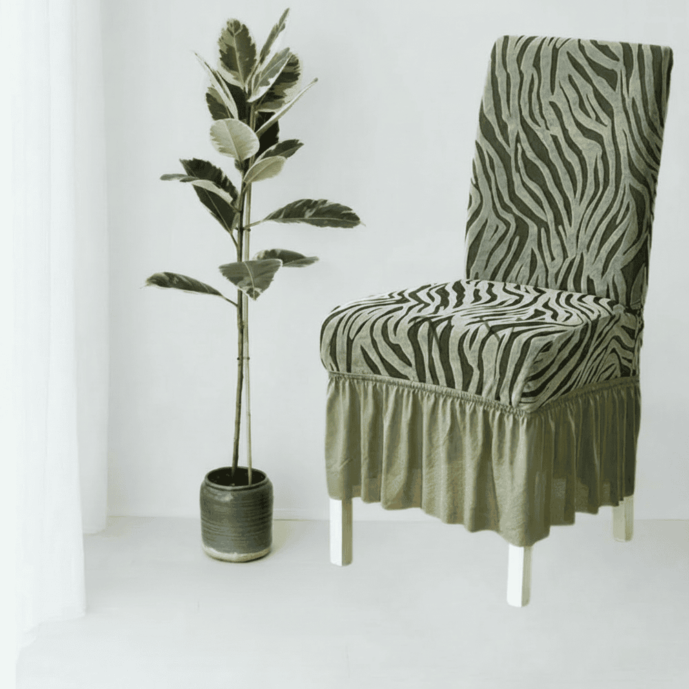 Zebra Chair Cover - Coral Green — Chair Covers price in Pakistan