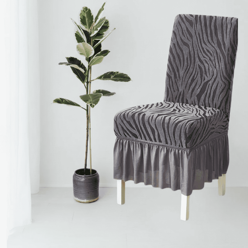 Zebra Chair Cover - Grey — Chair Covers price in Pakistan