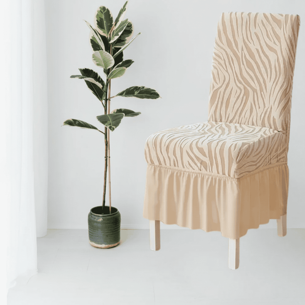 Zebra Chair Cover - Off White — Chair Covers price in Pakistan