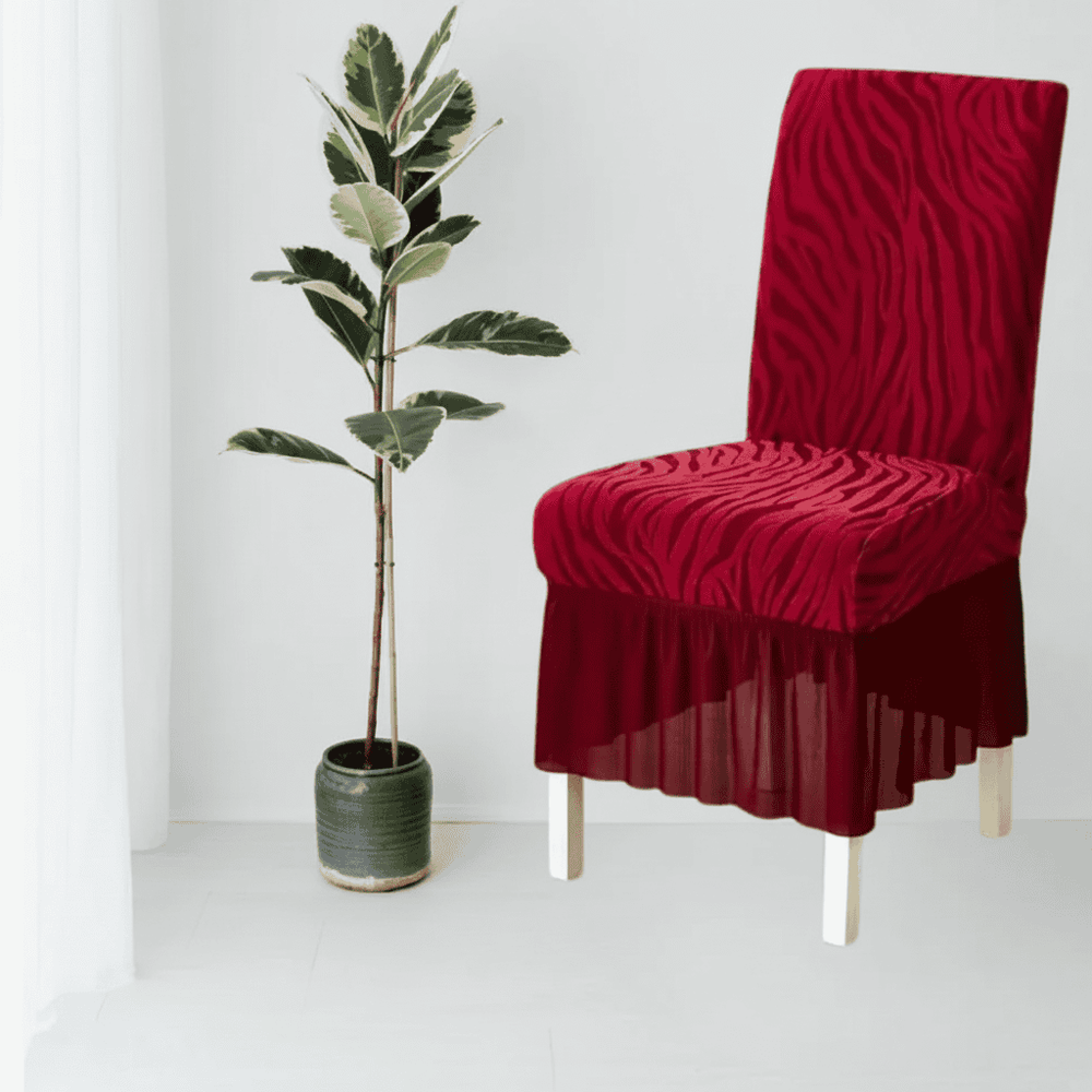 Zebra Chair Cover - Red — Chair Covers price in Pakistan
