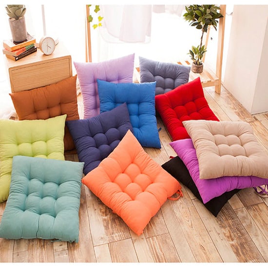 Dining Seat Pad Filled Chair Cushion – Brown — view 2