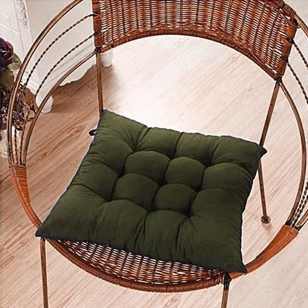 Dining Seat Pad Filled Chair Cushion – Olive Green — Chair Cushions price in Pakistan