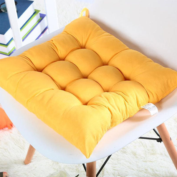 Dining Seat Pad Filled Chair Cushion – Yellow — Chair Cushions price in Pakistan