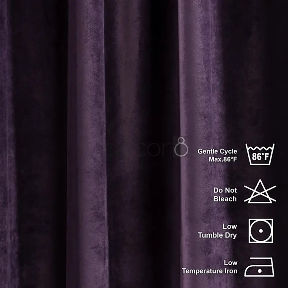 Premium Velvet Curtains For Bedroom & Living Room - Magenta — view 4