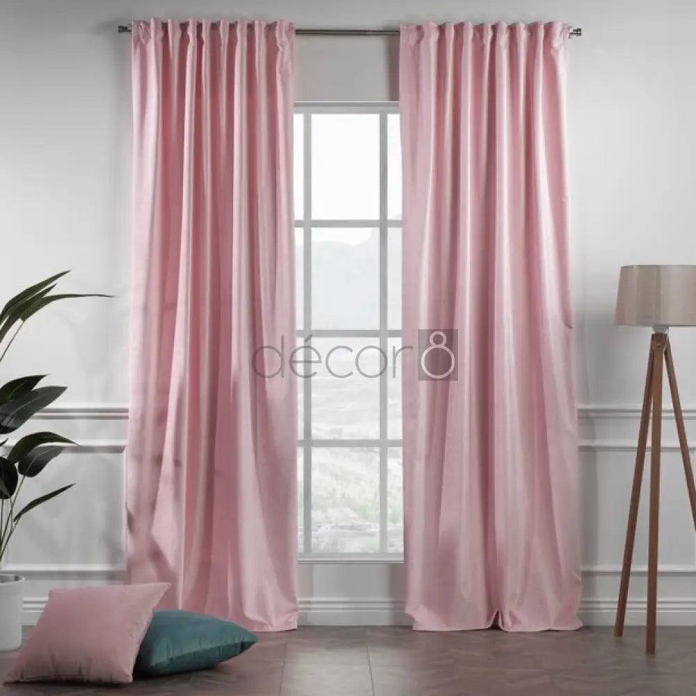 Premium Velvet Curtains For Bedroom & Living Room - Pink — Curtains price in Pakistan