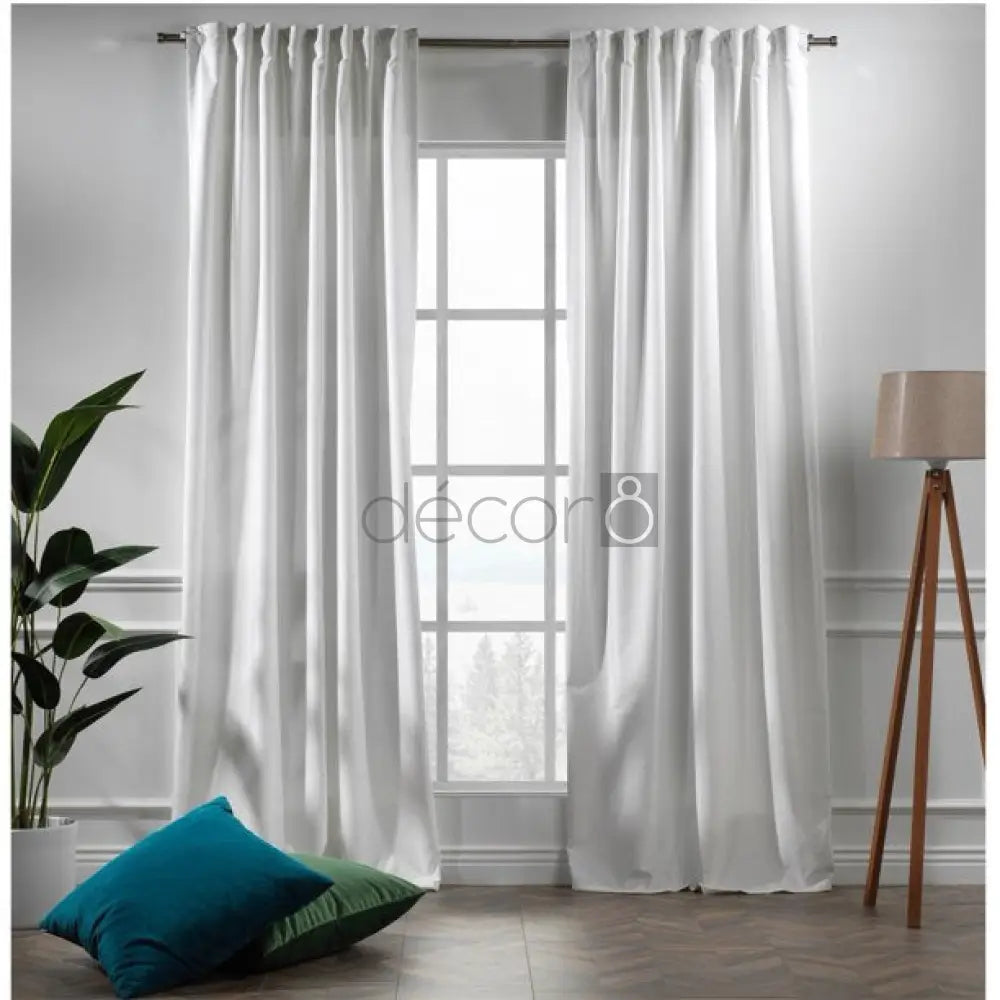 Premium Velvet Curtains For Bedroom & Living Room - White — Curtains price in Pakistan