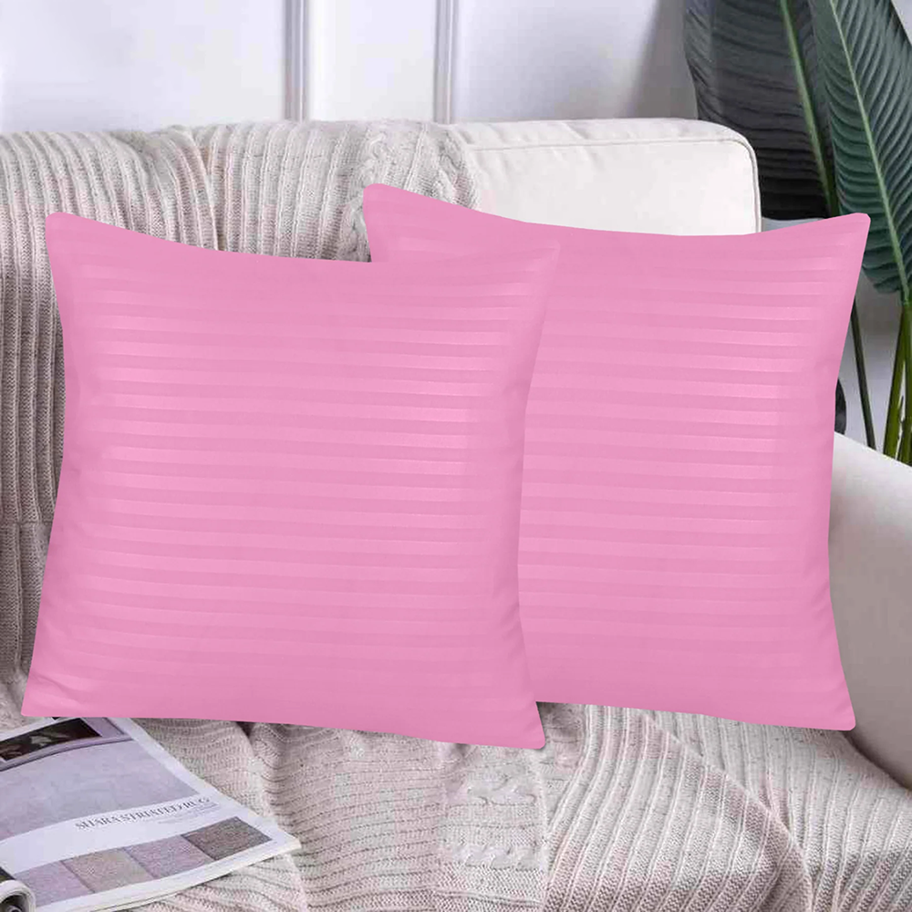 Pack of 5 Premium Satin Stripe Cushion Covers - Pink β Cushion Covers price in Pakistan
