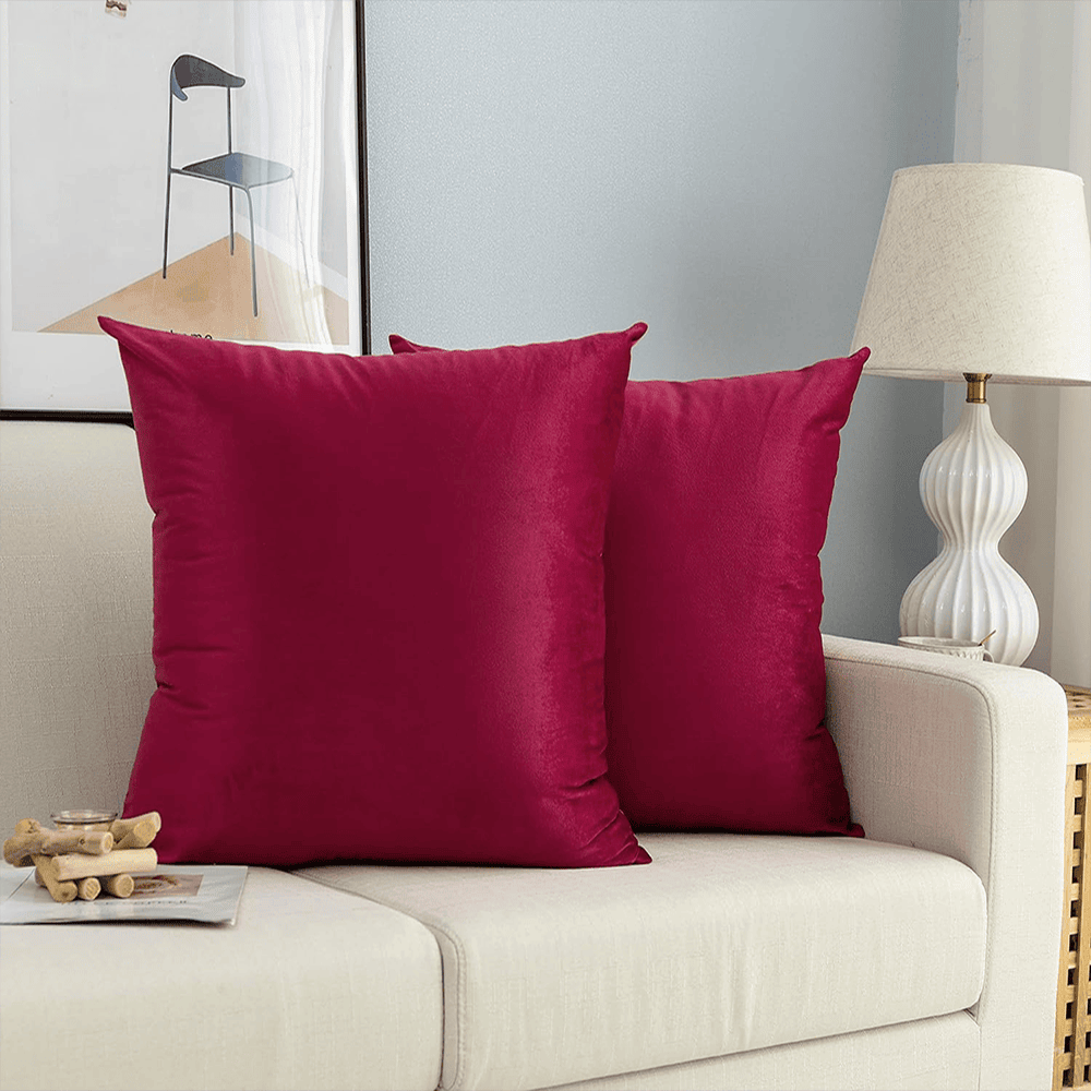 Pack of 5 Premium Velvet Cushion Covers - Maroon β Cushion Covers price in Pakistan