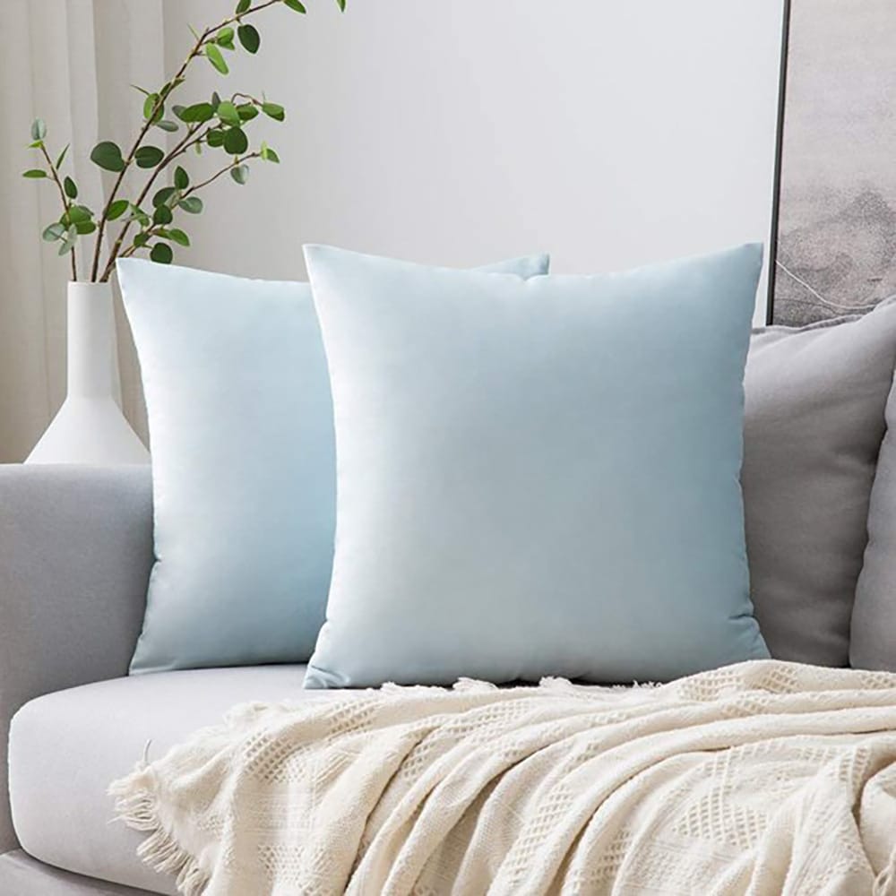 Pack of 5 Premium Velvet Cushion Covers - Sky Blue β Cushion Covers price in Pakistan