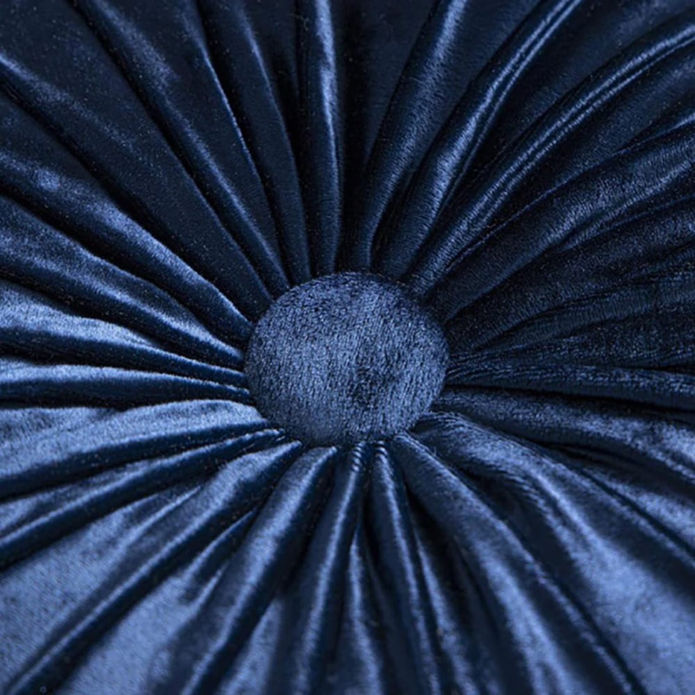 Round Pumpkin Velvet Sofa Cushion - Blue — view 3