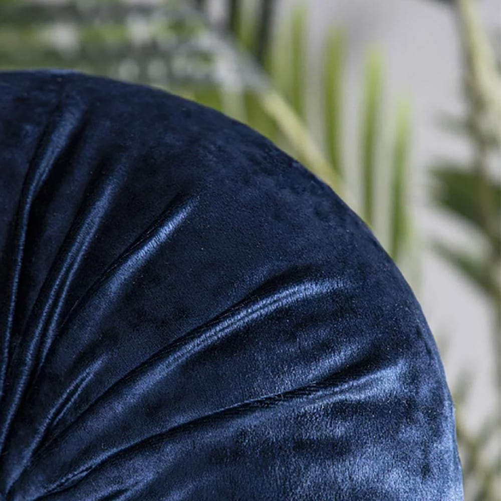 Round Pumpkin Velvet Sofa Cushion - Blue — view 4