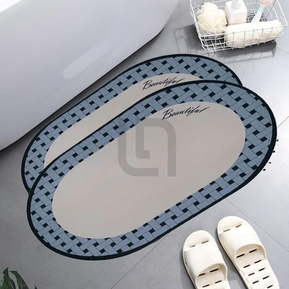 Magic Water Absorbent Floor Mat - Blue Grey โ Door Mats price in Pakistan