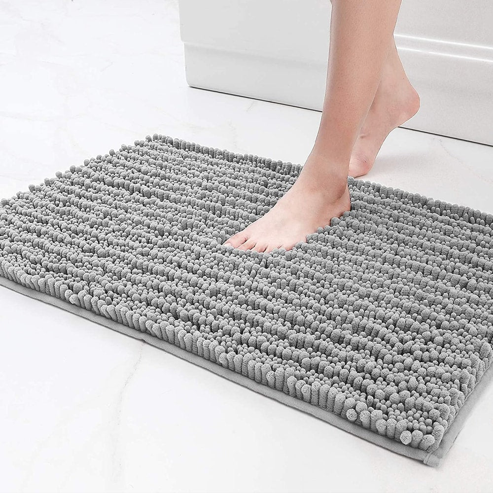 Microfiber Shaggy Door Mat - Grey โ Door Mats price in Pakistan