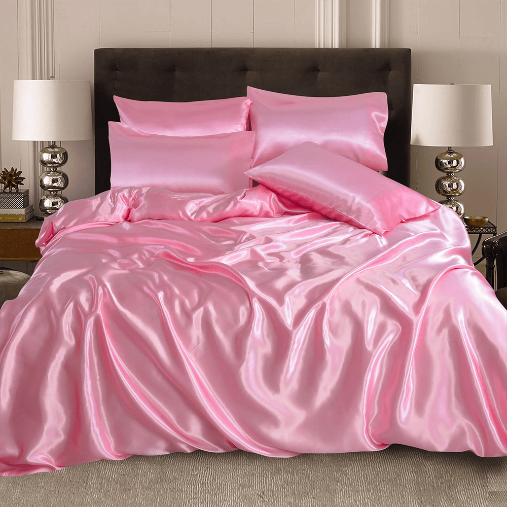 Satin Silk Duvet Cover Set - Pink β Duvet Covers price in Pakistan
