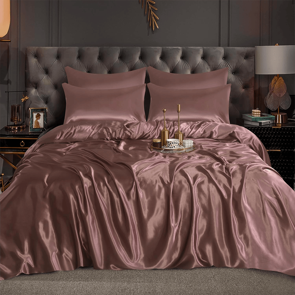 Satin Silk Duvet Cover Set - Rose Gold — Duvet Covers price in Pakistan