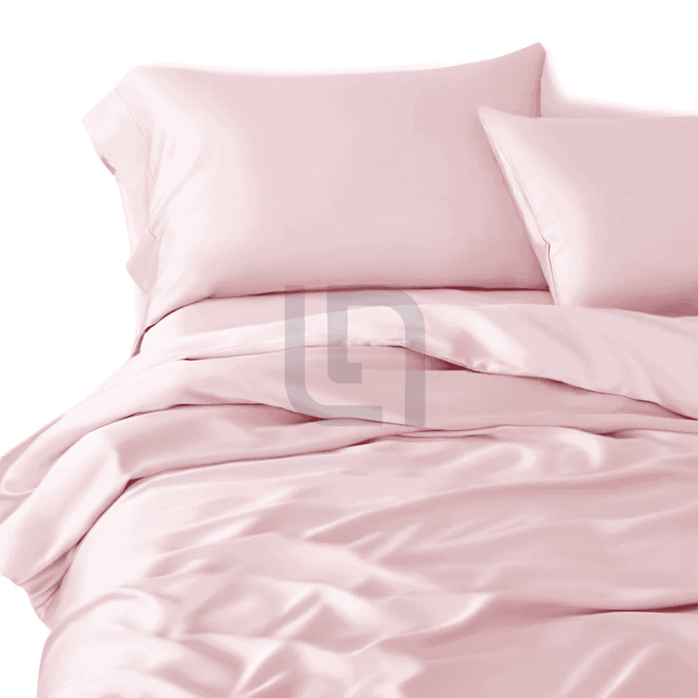 Silk Duvet Cover Set Lite Pink — view 2