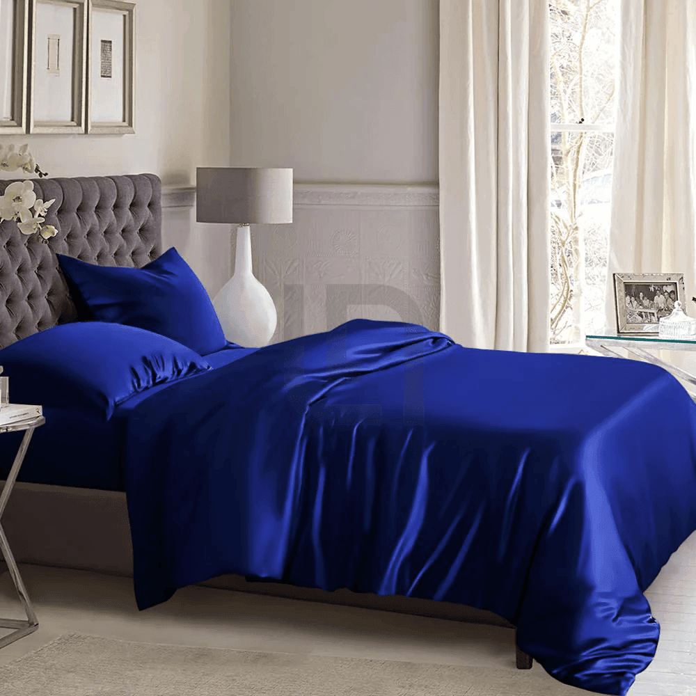 Silk Duvet Cover Set Royal Blue — Duvet Covers price in Pakistan