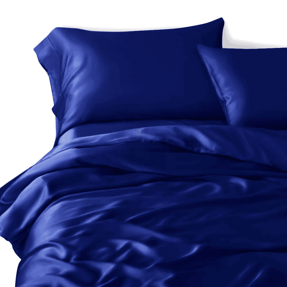 Silk Duvet Cover Set Royal Blue — view 2