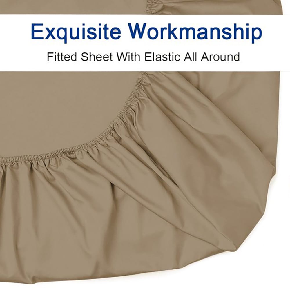 Cotton Fitted Sheet - Hazelnut - TC 150 — view 4