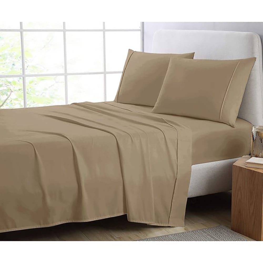 Cotton Fitted Sheet - Hazelnut - TC 150 — view 5