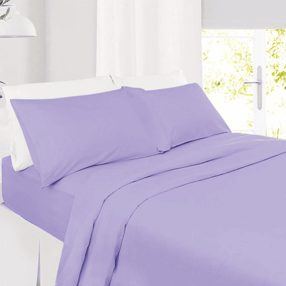 Cotton Fitted Sheet - Lavender - TC 150 β Fitted Bed Sheets price in Pakistan