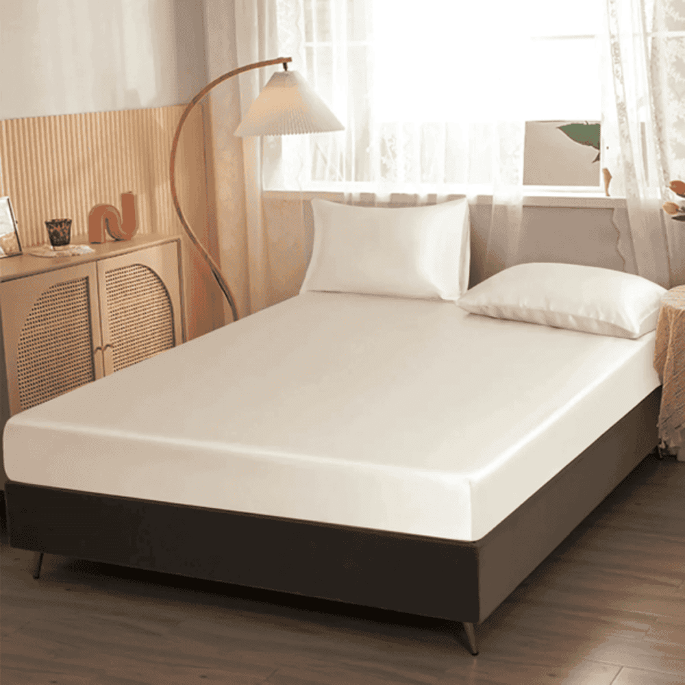 Cotton Fitted Sheet - Off White - TC 150 β Fitted Bed Sheets price in Pakistan