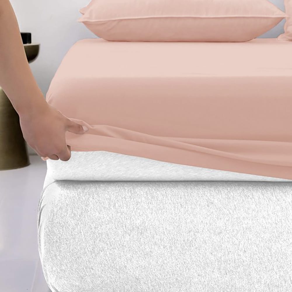 Cotton Fitted Sheet - Peach - TC 150 — view 2