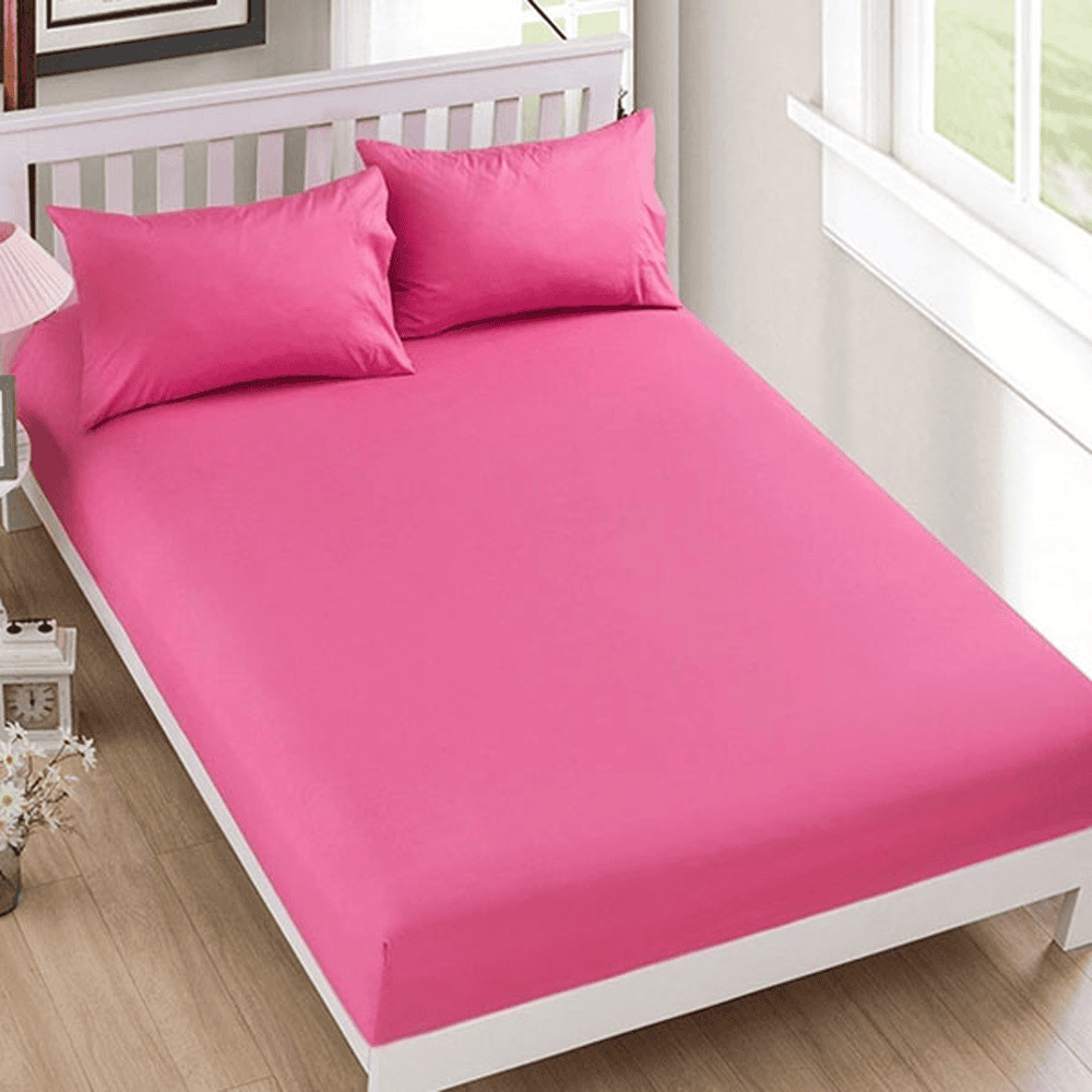 Cotton Fitted Sheet - Pink - TC 150 β Fitted Bed Sheets price in Pakistan