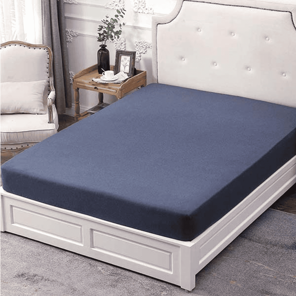 Cotton Fitted Sheet - Slate Grey - TC 150 β Fitted Bed Sheets price in Pakistan