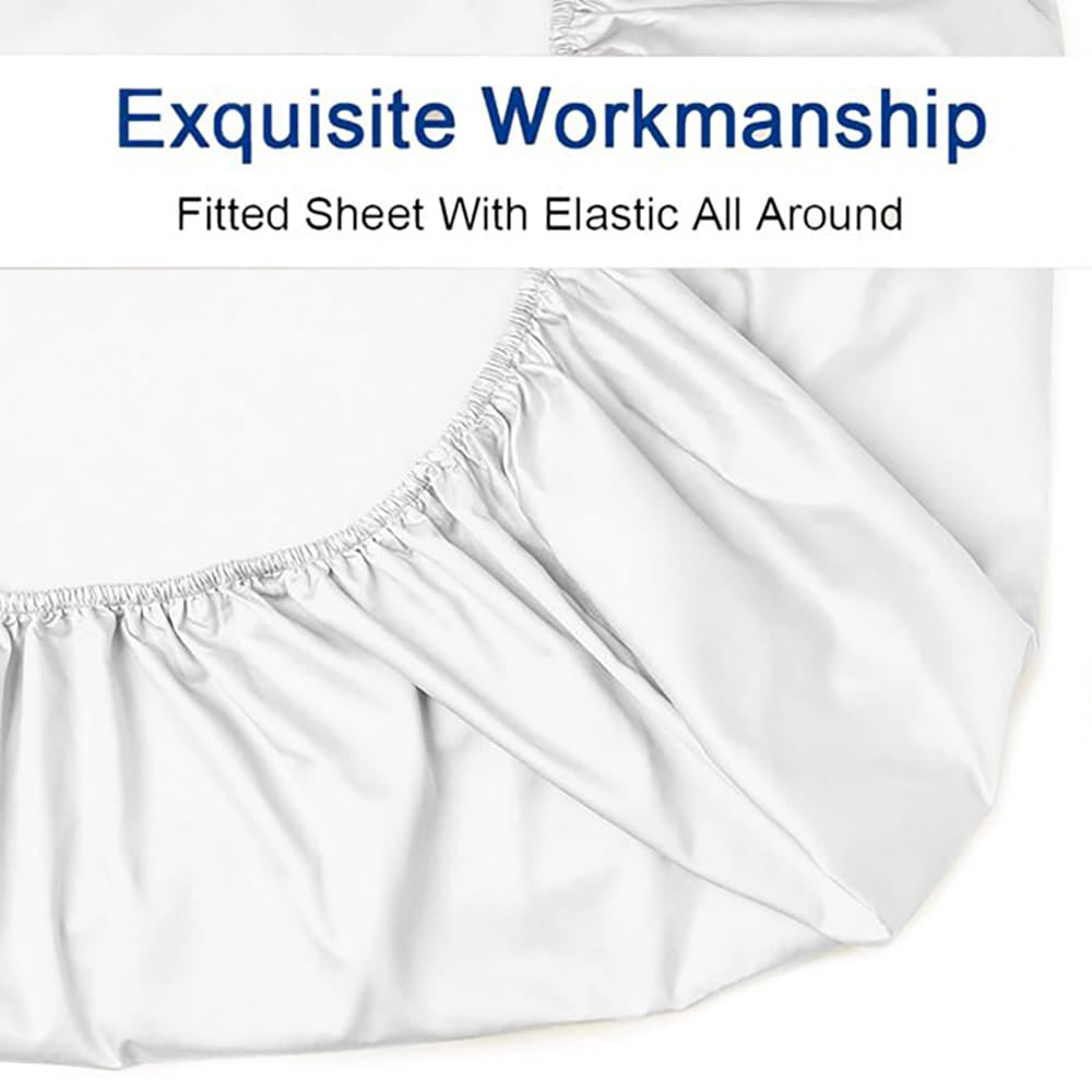 Cotton Fitted Sheet - White - TC 150 — view 2
