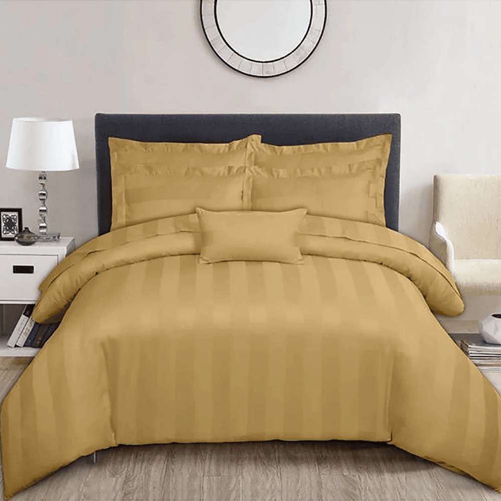 Premium Hotel Bedding - Mustard - Cotton Satin TC250 — Hotel Bedding price in Pakistan
