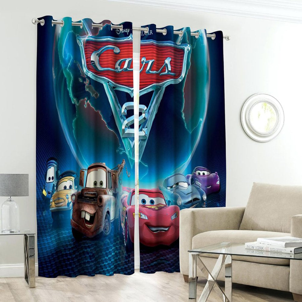 Cars 2 Character Kids Room Curtains - 1 Curtain ( Not included 2 Curtains ) — Kids Curtains price in Pakistan