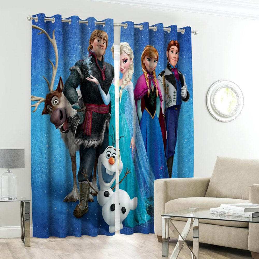 Frozen Cartoon Character Kids Room Curtains - 1 Curtain ( Not included 2 Curtains ) — Kids Curtains price in Pakistan