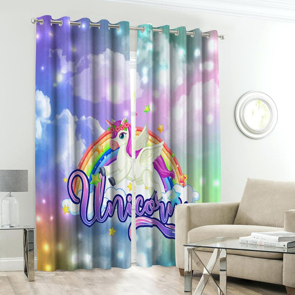 Unicorn Character Kids Room Curtains - 1 Curtain ( Not included 2 Curtains ) — Kids Curtains price in Pakistan