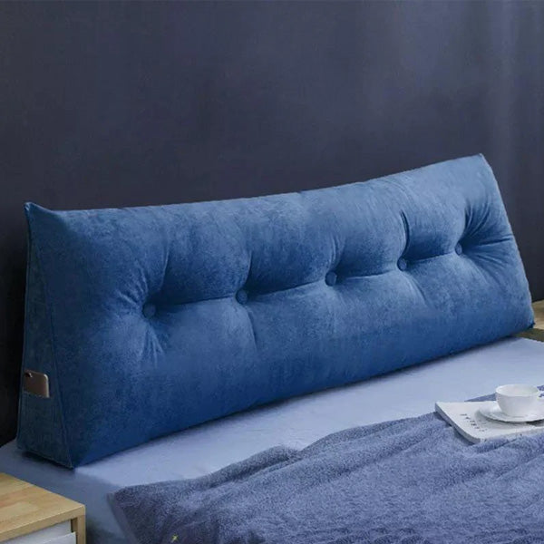 Neck Support Velvet Pillow - Blue — Neck Pillows price in Pakistan