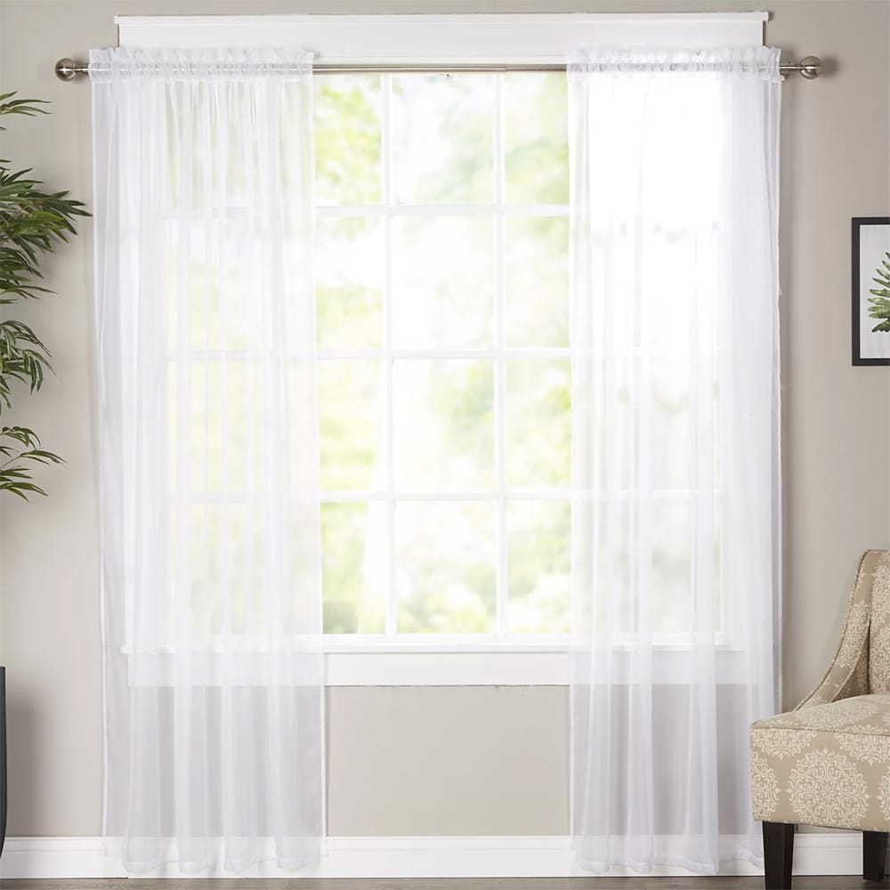 Net Curtains Polyester Sheer Panel - White — Net Curtains price in Pakistan