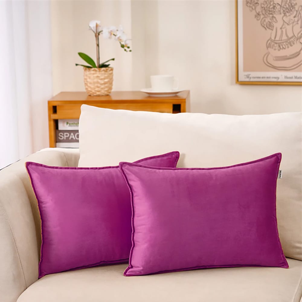 Premium Silk Pillow Covers – Purple — Pillow Covers price in Pakistan
